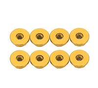 Lmrysalque 8 pièces 1/24 M2 écrou Anti-lâche en alliage d'aluminium à bride en Nylon doublure Anti-lâche M2 écrous hexagonaux autobloquants pour pour SCX24 (Or)