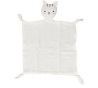 Lmrysalque Animal Snuggler Lovey Couverture Dessin animé Chat poupée sécurité Couette pour Genre Neutre Enfants bébés (Beige)