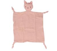 Lmrysalque Animal Snuggler Lovey Couverture Dessin animé Chat poupée sécurité Couette pour Genre Neutre Enfants bébés (Rose poussiéreux)