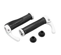Lmrysalque Bicycle Handlebar Grips Ergonomic Anti Skid Handle Bar Grips Cycling Handle End Lock (Blanche)