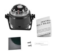 Lmrysalque Boussole de vision nocturne à boule marine militaire réglable électronique noire pour véhicule de bateau