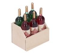 Lmrysalque - Bouteilles de vin pour Maison de poupée 1:12, Boisson Miniature, vin Rouge, Mini décors, Ornement, Accessoires de Cuisine