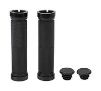 Lmrysalque CANSUCC - Couvercle de Barre de poignée de vélo de Montagne, Boucle de Verrouillage en Aluminium, poignées de Barre de poignée en Caoutchouc (Noir)