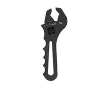 Lmrysalque Clé de raccord AN3-AN16 Outil de clé légère réglable en aluminium pour extrémité d'adaptateur de tuyau (Noire)