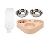 Lmrysalque Ensemble de Bols de Nourriture de Bouteille d'abreuvoir pour Animaux de Compagnie empêchent Les déversements de Bols triples pour Chat avec Bouteille d'eau Automatique