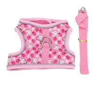 Lmrysalque Gilet réfléchissant réglable pour Animaux de Compagnie avec Corde Crochet Boucle Conception Poitrine Protecteur nœud Papillon Chat Gilet (S)