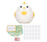 Lmrysalque Jouet à œufs assorti au poulet, puzzle éducatif de reconnaissance de forme de couleur pour la motricité fine des enfants