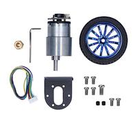 Lmrysalque Kit de Moteur d'encodeur Arbre de 6 mm avec Support de Montage pour Robot de Voiture Intelligent Bricolage DC6V JGB37-520 (200 TR/Min)