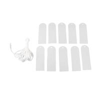 Lmrysalque Lot de 11 pièces en acrylique, marque-places rectangulaires transparentes en acrylique avec ruban blanc pour mariage, fête d'anniversaire