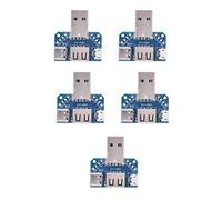 Lmrysalque Lot de 5 adaptateurs USB mâle vers Femelle Type-C 4 Broches 2,54 mm