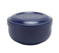 Lmrysalque Men Shaving Soap Bowl Dark Blue Wide Mouth Easy To Lather Large Capacity Shaving Foam Cream Mug Cup with Lid