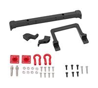 Lmrysalque pare-chocs avant en alliage d'aluminium RC pare-chocs avant en métal pour MN D90 99s 1/10 RC mise à niveau de voiture pièces accessoires (Noire)