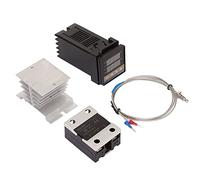 Lmrysalque PID ensemble de contrôleur de température Type K Thermocouple dissipateur de chaleur relais support de Thermostat pour l'énergie électrique agricole (40A)