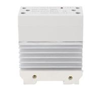 Lmrysalque Relais statique DC vers AC 60 A Module SSR monophasé intégré sur rail DIN 35 mm avec entrée dissipateur de chaleur 3-32 VDC Sortie 24-480 VAC