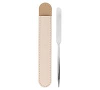 Lmrysalque spatule de Maquillage 304 en Acier Inoxydable inclinée Taille appropriée Mini spatule Multifonction avec étui pour mélanger en remuant