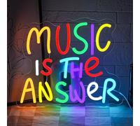 LMSIGNLY Panneau lumineux néon à DEL à intensité variable pour décoration murale, studio, concert, maison, fête, bar, chambre d'enfant