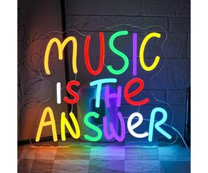 LMSIGNLY Panneau lumineux néon à DEL à intensité variable pour décoration murale, studio, concert, maison, fête, bar, chambre d'enfant