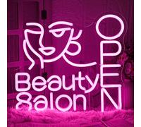 LMSIGNLY Panneau néon ouvert pour salon de beauté - Lumière néon - Lumière LED - Pour salon de beauté - Pour salon de beauté, ongles, studio, salon de coiffure, dressing, décoration