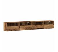 LMT - TOP@Meubles TV 2 pcs - CLARENCE - Support/Armoire de Télévision - Bois Vieilli 100x30x30 cm - Bois d'Ingénierie CC23234