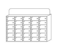 LMTYBOC Armoire de rangement murale en acrylique pour téléphone avec serrure, bureau pour un espace propre et bien rangé, blanc, taille 30, parfait pour la maison/le bureau, support pour appareil