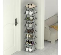LMTYBOC Étagère à chaussures verticale moderne - Plastique multi-niveaux gain de place pour petites entrées, chambres à coucher et chaussures de sport - Design haut et fin, solution de rangement