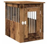 LMTYOENFG Cage pour chien Style meuble Table d'appoint 45 x 62 x 59 cm Bois | Cage décorative d'intérieur pour chien au look vintage pour le salon et la chambre à coucher avec plateau stable.
