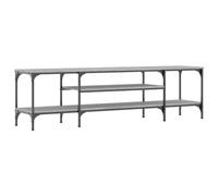 LMTYOENFG Meuble TV gris Sonoma 161 x 35 x 45 cm Meuble bas en fer | Buffet élégant au design industriel avec étagères pour le salon et la chambre à coucher. Facile d'entretien et robuste.