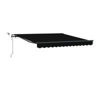 LMTYOENFG Store électrique à bras articulé - 300 x 250 cm - Avec télécommande - Auvent rétractable en polyester - Noir - Capteur de lumière du vent - Tissu d'auvent pour balcon, terrasse et jardin