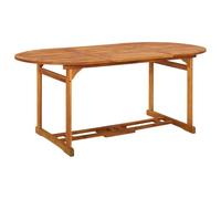 LMTYOENFG Table à manger de jardin en bois d'acacia massif 180 x 90 cm avec | Table de terrasse rustique en bois véritable huilé pour des moments conviviaux dans le jardin, la cour ou sur la véranda.