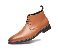 LMUIPMAA Bottes à Lacet Homme Elégante Bottines Chukka,Jaune,43 EU