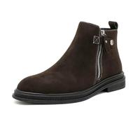 LMUIPMAA Bottes Chukka À La Cheville pour Hommes en Daim | Chaussures de ville à bout rond, talon bas, bottes mi-mollet hauteur cheville pour le trajet, les voyages,