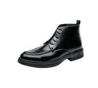 LMUIPMAA Bottes Chukka pour Hommes Bottes De Cheville en Faux Cuir Chaussures Et Décontractées De Style Oxford,Noir,40 EU