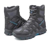 LMUIPMAA Bottes De Trekking Confortables pour Homme - Bottes Tactiques Durables - Chaussures De Désert,Gris,43 EU