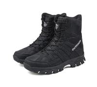 LMUIPMAA Bottes De Trekking Confortables pour Homme - Bottes Tactiques Durables - Chaussures De Désert,Noir,43 EU