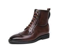 LMUIPMAA Bottes Oxford à Lacets pour Hommes Bout Capuchon Classique Style Derby Bottines Chukka,Marron,43 EU