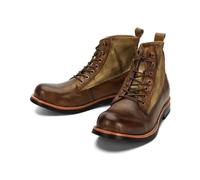 LMUIPMAA Bottines pour Homme en Cuir Bottes Vintage À Lacets De Travail Confortables Et Plates Bottes De Marche pour L'extérieur,Autumn Brown,44 EU