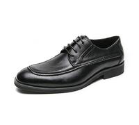 LMUIPMAA Chaussure Derbys Cuir Homme Ville Habillées Formelles Affaires pour Costume Mariage,Noir,44 EU