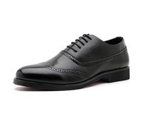 LMUIPMAA Chaussure Derbys Homme Ville Habillées Formelles À Lacets Oxford Brogue pour Costume Mariage,Noir,47 EU