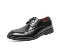 LMUIPMAA Chaussure Derbys Homme Ville Habillées Formelles à Lacets Oxford Brogue pour Costume Mariage,Noir,39 EU