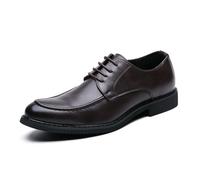 LMUIPMAA Chaussure Homme Ville Chaussures Oxfords À Lacets Classique pour Entreprise Officiel,Marron,44 EU
