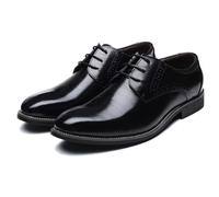LMUIPMAA Chaussure Homme Ville Classique Chaussures Habillées Oxford à Lacets pour Hommes Chaussure Costume Mariage,Noir,47 EU