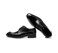 LMUIPMAA Chaussure Ville Homme Cuir Oxford Derby Chaussures à Lacet Chaussure Costume Brogues Mariage Habillées,Noir,48 EU