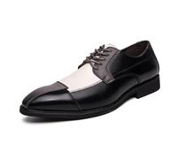 LMUIPMAA Chaussures Derby Hommes Chaussures d'affaires Formelles Lacets Richelieus Chaussures Toilette,Gris,38 EU