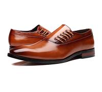 LMUIPMAA Chaussures Habillées d'affaires De Lacets Chaussons Habillés Oxfords Classique Formel Derby pour Homme,Marron,47 EU