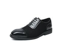 LMUIPMAA Chaussures Habillées en Cuir pour Homme Chaussures Richelieu Derbies Mode pour Fête De Mariage,Noir,44 EU