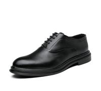 LMUIPMAA Chaussures habillées pour Hommes, Chaussures Oxford décontractées d'affaires, Baskets légères pour Le Bureau, Mariage Formel ou église,Noir,46 EU