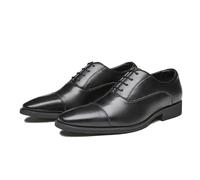 LMUIPMAA Chaussures Oxford élégantes pour Homme en Cuir à Lacets Derby Basse Formel Chaussure de Ville Homme,Noir,42 EU