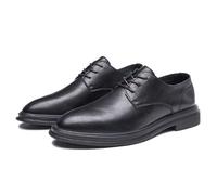 LMUIPMAA Chaussures Oxford pour Hommes Chaussures Habillées en Faux Cuir Chaussures d'affaires Formelles Chaussures Brogues À Lacets,Noir,44 EU
