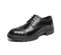 LMUIPMAA Chaussures Oxfords pour Hommes Chaussures habillées en Cuir Chaussures d'affaires Formelles Chaussures à Lacets Brogues,Noir,41 EU