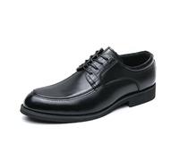 LMUIPMAA Hommes Affaires décontractée Robe Oxfords Chaussures Formelles à Lacets Marche pour Le Bureau, Les fêtes et l'usure Quotidienne,Noir,44 EU